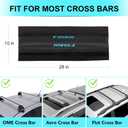 28" Soft Aero Roof Rack Pads for Various Crossbars with Two 15' Premium Scratch Resistant Silicone Buckle Tie Down Straps for SUPs, Surfboards, Kayaks, Canoes Includes Storage Bag