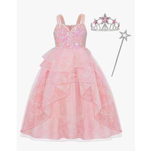 Ghnatygren Pink Witch Dress for Girls Halloween Costume Outfits Princess Sequin Dresses Layered Tulle Sparkly Mesh 120 Ghnatygren Pink Witch Dress for Girls Halloween Costume Outfits Princess Sequin Dresses Layered Tulle Sparkly Mesh 120