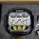 Auxbeam 5In LED Offroad Lights Ultra-Wide Series, 270° Side Shooter Driving Pods with White/Amber DRL+Turn Signal Light, 174W 20400LM Spot Flood Combo Cube Fog Light with Yellow/Black Cover