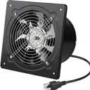 Exhaust Fan 78W Through-wall installation Ventilation Fans 110V Exhaust Fan with Plug 8 inch Exhaust Smoke Fan with Light Weight Pure Copper Motor for Kitchen Bathroom (Black)