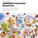 SUNGIVEN Freeze-Dried Fruit Party with 10+ Fruits, Mixed Fruits Variety Pack of 5 Bag, 7.06 oz, Health Snack, Fruit Crisps, Freeze Dried Apple Strawberry Berries Lemon Coconut Fig Mango Pineapple, No Sugar Added, Made with 100% Fruit