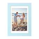 3 x decorUhome 4x6 Picture Frame, Fits 3.5x5 Photos with Mat, M01LBU