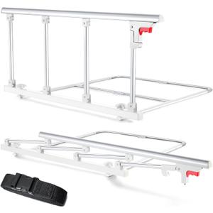 Bed Rails for Elderly Adults Safety, Folding Bedside Assist Rail Handle, Fall Prevention Safety Hand Guard Grab for Seniors & Surgery Patients, Fit King, Queen, Full, Twin (Tool-Free Assembly) (Folding Bed Rail)