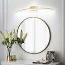 PRESDE 32in Dimmable LED Gold Bathroom Light Fixtures Over Mirror, Vanity Light for Bathroom,Modern Brushed Bronze Bath Wall Lighting