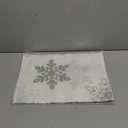 Saro Lifestyle Embroidered Snowflakes Table Runner, 16"x70", Silver