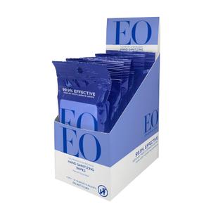 EO Hand Cleansing Wipes, 10 Wipes (Pack of 6), French Lavender, Plant Derived Alcohol with Pure Essential Oils (10 Count (Pack of 6))