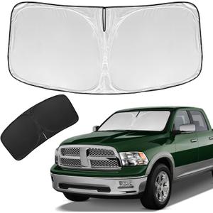 for Dodge RAM 1500 Sun Shade Sunshade Windshield Cover - 4 Layers Front Window Shade for or 2019-2024 2025 RAM 1500 2Dr RegularCab 4Dr QuadCab CrewCab MegaCab Pickup Sun Visor Car Accessories (for RAM 1500 2019-2025)