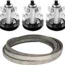 918-04126 Rebuild Kit Fits for Cub Cadet 54" Deck SLT1554 SLTX1054 SLT5400 SLTX1054 GT1554, Includes 3 Splindles 618-04126 918-04125, 138" Belt 754-0642