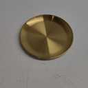 EKDJKK Round Brass Tray, Small Gold Decorative Tray, Metal Storage Organizer, Modern Home, Matte Brass Finish (20cm/7.9inch)