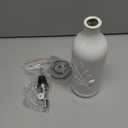 20 Oz Ceramic Olive Oil Dispenser Bottle, with Stainless Steel Spout & Funnel, Ideal for Oil, Vinegar, Coffee Syrup & Liquids (White)
