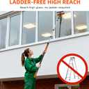 30FT Reach Window Washing Kit, Squeegee with Extension Pole, 5-24FT