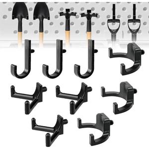 Compatible with Suncast Storage Shed Accessories, Suncast/Lifetime Shed Accessories - 9PCS Heavy Duty Storage Tool Hooks for Shed Shelves