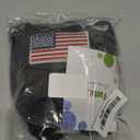FantaLook Medium Black Wavy 80s Mullet Hat Wig with Mustache for 4th of July Cosplay Party and Halloween