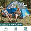 OLIXIS Camping Tent 4 Person, Waterproof Windproof Dome Tent with Rainfly and Multi-Directional Ventilation, Quick Instant Tents Setup for Family Outdoor, Backpacking, Hiking