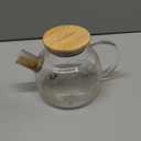 CnGlass Glass Teapot Stovetop Safe,30.4oz Clear Tea pot with Removable Filter Spout,Loose Leaf and Blooming Tea Maker