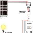 Solar connectors Tool-Free Solar Cable connectors Solar Connector for 3 Solar Panels Water Proof Solar Panel connectors 2 to 6 Y-Branch Parallel Adapter Solar Cable Extension2Y6,1PCS