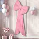 Large Bow Big Coquette Bow Giant Bow for Backdrop Party Wedding Birthday Baby Shower Room Wall Decor Christmas Tree Decoration 2447Inch (Pink)