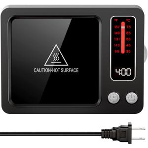 Gaiatop Coffee Mug Warmer, 36W Fast Heating, 5 Temp Settings, 0.5-9H Timer, for Water Milk Tea Cocoa, Smart Candle Warmer, Ideal Gifts for Family, Mom, Fits Most Cups - Black