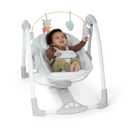 Ingenuity Cozy Spot Swing n Go Portable Swing - Removable and Rotatable Wood Toy Bar, 6-Speed, for Ages 0-9 Months, Up to 20 Pounds