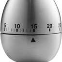 60 Minute Egg Timer, Kitchen Timers for Cooking, Wind Up Timer 0-60 Minutes, Timers for Classroom, Visual Timer for Kids, Mechanical Egg Shape Timer for Saunas and Hard Boiled Eggs (Egg Shape)
