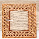 Rrwin Rattan Straw Raffia Summer Belts for Women 2025 Elastic Stretch Woven Waist Wide Band (Retro)