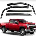 in-Channel Rain Guards Compatible with Chevy Silverado/GMC Sierra 2500HD 3500HD 2020-2026 Crew Cab, Window Deflectors, Vent Window Visors Rain Guard for Silverado/Sierra 2500HD/3500HD (4Pcs/Set)