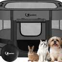 Dog Playpen,Cat Pet Puppy Pen,Portable Playpens for Dogs Indoor Outdoor Travel Camping Use,Foldable Dog Kennel Tent Crate for Rabbit Small Animals with Carrying Case (Dark Grey, Small)