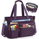 SDYSM Teacher Tote Bag 15.6 inch Laptop Bag Work Bags for Women Nurse Tote Professional Computer Messenger Shoulder Bags Laptop Briefcase for Office, College, Nursing, Black