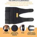 Everyday Medical Cubital Tunnel Elbow Brace for Tendonitis and Tennis Elbow For Women, Adjustable Tennis Elbow Brace For Men, Golfers Elbow Support with Removable Splint Fits Both Arms, Unisex - S/M