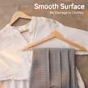 StorageWorks Clothes Hangers, Wooden Hangers 20 Pack for Closet, Wood Hangers for Coats, Shirts, Jackets, Pants, Suits, Natural Wood Color