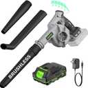 Leaf Blower Cordless with Battery and Charger, Brushless Electric Leaf Blower 150MPH 165CFM- 6 Variable Speed Lightweight Battery Leaf Blowers for Lawn Care Patio Yard Garden Grass Dust