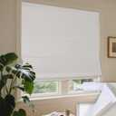 Grandekor No Drill No Drill Cordless Roman Shades for Windows,Blackout,29" Wx60 H,Privacy,Thermal Insulation Roman Blinds,Easy Install for Indoor Windows,for Home,Living Room,Greyish White