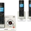 VTech LS6425-3 DECT 6.0 Expandable Cordless Phone with Answering System and Caller ID/Call Waiting, Silver with 3 Handsets