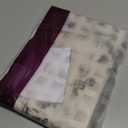 jinchan Floral Kitchen Curtains 30 Inch Linen Tier Curtains Farmhouse Cafe Half Window Drapes Over Sink Light Filtering Black on Beige for Living Room Laundry RV Rod Pocket 2 Panels