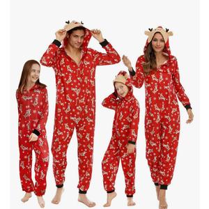 Adisputent Christmas Pajamas for Family Matching Cute Long Sleeve Couples Soft Sleepwear Funny Christmas Pjs Sets Red Reindeer + Reindeer Mom, M