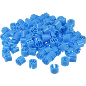MECCANIXITY Clothes Hanger Marker Blank Fit 3.5mm Rod for Garment Color Coding Blue Count 300