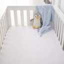 Belsden 3 Pack Microfiber Durable Crib Sheets Fitted, Silky Soft Smooth Breathable Baby Sheets Set for Boys Girls, 28''x 52'' Fits Standard Crib and Toddler Mattresses, White + Gray + Lt Gray (White & Grey & Light Grey)