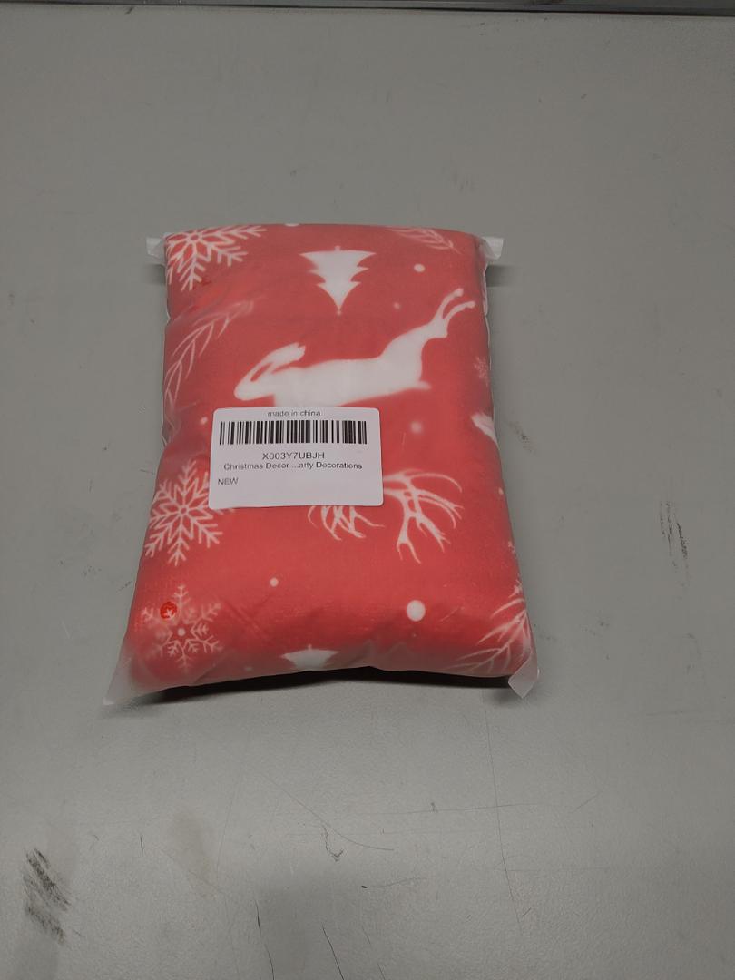 Christmas Reindeer Hand Towels Set of 2, 28x14 Inch Funny Xmas Deer Snowflakes Red Soft Absorbent Tea Towel Washcloths for Kitchen Bathroom Winter Holiday Home Decor and Gifts (one size)