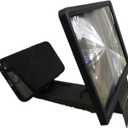 4 x Smart Phone Screen Magnifier Multi-Function Bracket for Cellphones Enlarged Display for Movies and Reading Compatibility Lightweight Portable Design Black (Medium)