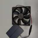Solar Panel Fan Kit, 3W Waterproof Solar Powered Fan, High-Efficiency 23-24% Conversion Rate, for Chicken Coops, Greenhouses, Sheds - Plug and Play