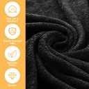 Newwiee 24 Pcs Bath Towels Bulk Coral Velvet Microfiber Bath Towels Set 28 x 55 Inch Large Absorbent Multipurpose Quick Drying Soft Body Towel for Shower Bathroom Beach Fitness Yoga Sports Spa(Black)
