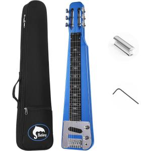 Lap Steel Guitar 6 String Slotted Head Stock Electric Slide Guitars Light Blue Colour