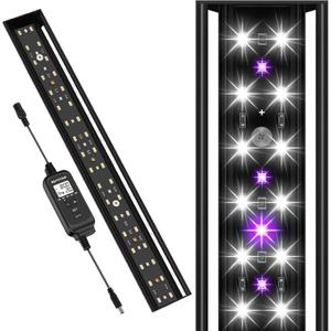 16-INCH LED UVB Light for Reptiles, LED Reptile Light Fixture Controller with Dimming and 4 UVI Modes, 14W Aluminum UVA UVB Lamp for Turtles, Snakes, and Bearded Dragons, 6500K 16-INCH LED UVB Light for Reptiles, LED Reptile Light Fixture Controller with Dimming and 4 UVI Modes, 14W Aluminum UVA UVB Lamp for Turtles, Snakes, and Bearded Dragons, 6500K