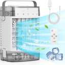 Portable Air Conditioners, Air Cooler with Remoter Evaporative Personal Mini AC, 3 Wind Speed, 2-4-8H Timer, 3 Modes, Colorful Night Light, Portable AC for Room, Car, Bedroom, Camping