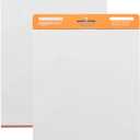 Sticky Easel Pads for Presentations, Brainstorming, Classroom Use, Bleed-Resistant, Easy to Hang, 25 x 30 in, White, 2-Pack