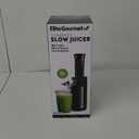 Elite Gourmet EJX600 Compact Small Space-Saving Masticating Slow Juicer Cold Press Juice Extractor, Nutrient and Vitamin Dense, BPA-Free Tritan, Easy to Clean, 16 oz Juice Cup, Charcoal Grey (Black)