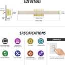 URSOLA 24" Modern LED Bathroom Light Fixtures, Golden 3CCT Dimmable Bathroom Vanity Light Over Mirror, Bathroom Vanity Bath Bar Lights with Crystal Acrylic Shade