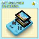 Retro Handheld Games Console Built-in 400 Video Games, Portable Handheld Emulator with 3.0 Inch Screen, Mini Travel Retro Gaming Consle (Blue)