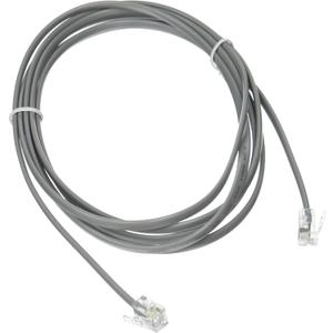 C2G 02971 RJ11 6P4C Straight Modular Cable, Silver (7 Feet, 2.13 Meters)
