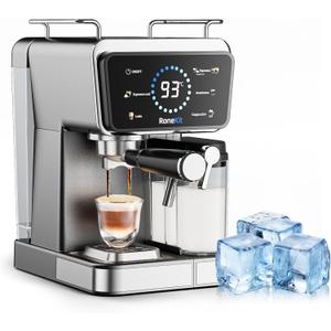 Espresso Machine with Automatic Milk Tank,Espresso Cool & Cappuccino Machine, 20Bar Espresso Coffee Machines, Touch Screen with Timer, 50.7Oz Removable Reservoir, Black